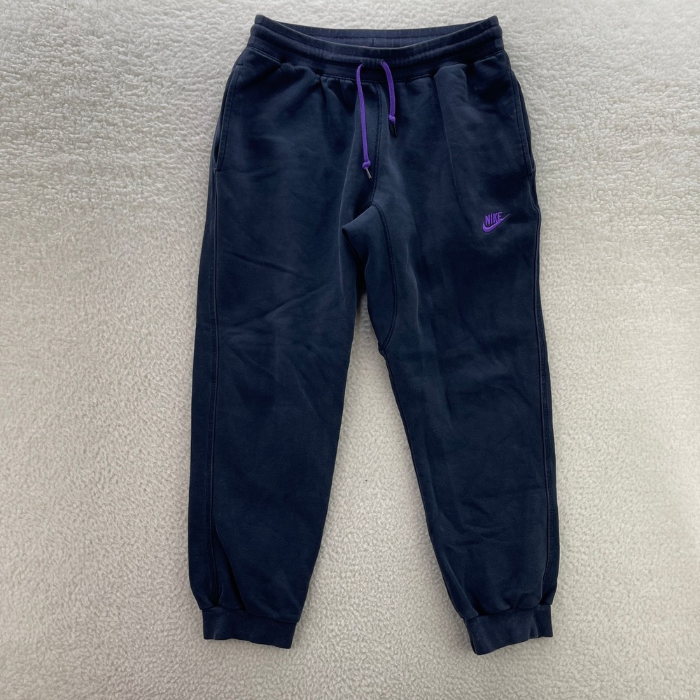 Nike Sweatpants Mens Large Blue Purple Jogger Gym Comfort Sports Cozy Fall